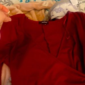 Burgundy body on dress